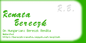 renata bereczk business card