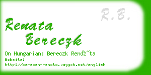 renata bereczk business card